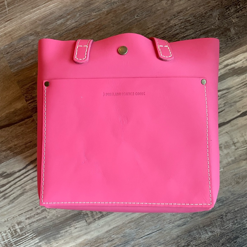 Portland Leather Mini Crossbody Tote in Margot (pink)